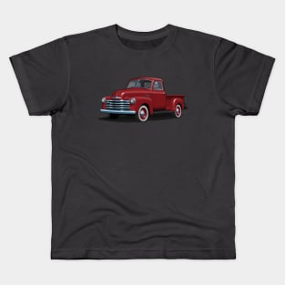 maroon 1949 Chevy Pickup Truck Kids T-Shirt